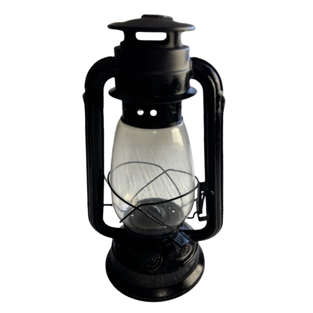 Lamplight Farms Black Metal Hurricane Oil Lantern Glass Globe GA 02 Rustic Decor